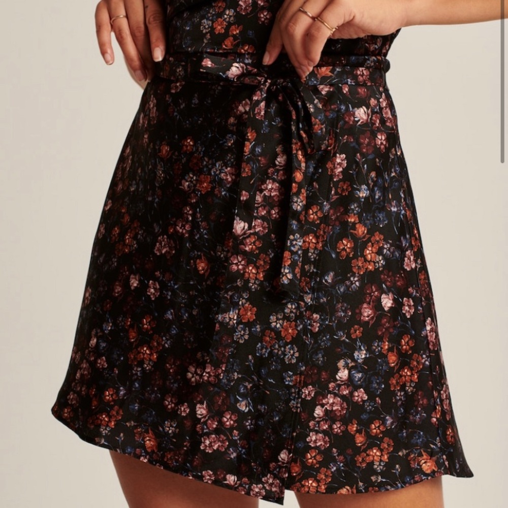 PACKAGED Satin Wrap Mini Skirt